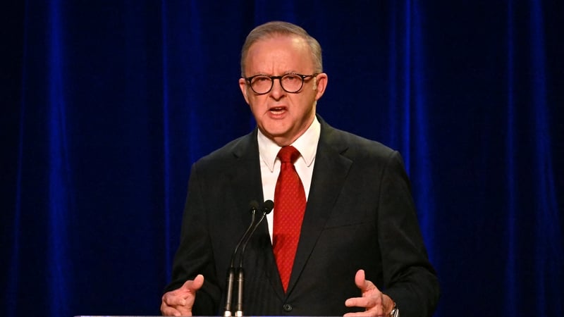 Anthony Albanese speaks after winning the general election at the Labor Party election night event in Sydney