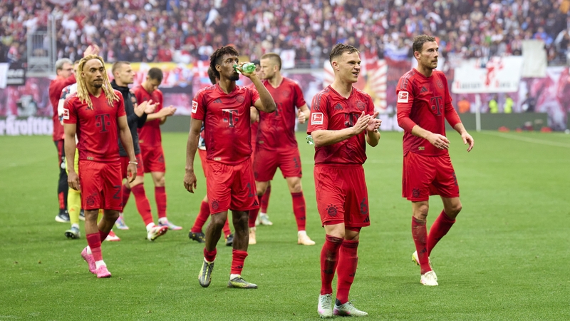 Bayern players after the draw with RB Leipzig