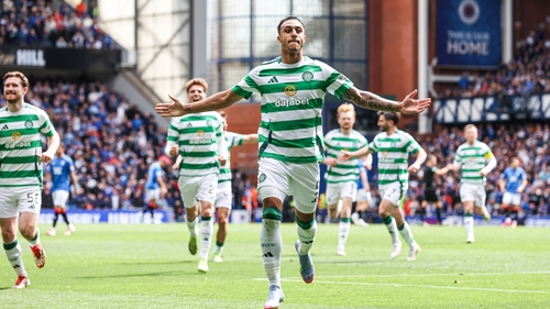Celtic's Adam Idah celebrates