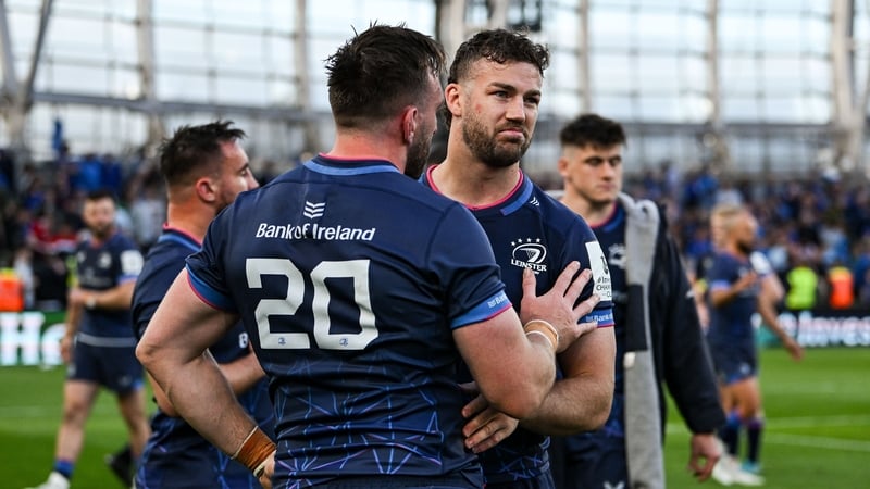 Caelan Doris and Jack Conan (20) after Leinster's defeat to Northampton Saints