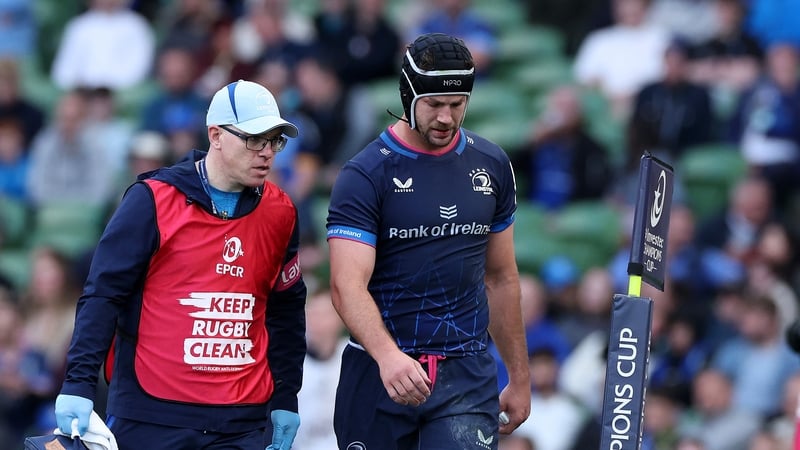 Caelan Doris (r) was replaced in the second half