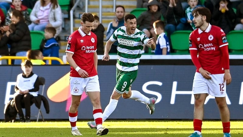 Aaron Greene scored Shamrock Rovers' second goal of the evening