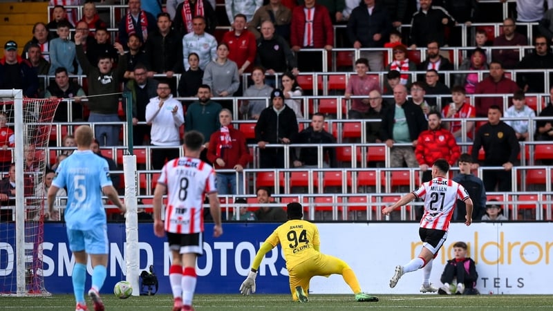 Danny Mullen netted just after the break for Derry City