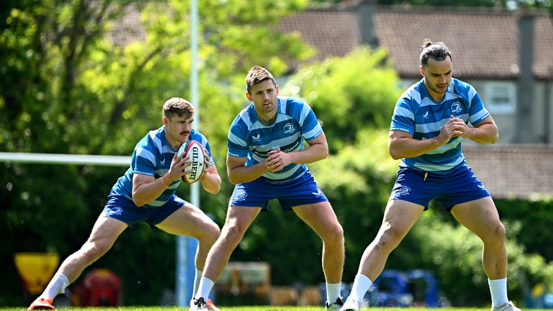 Leinster players were back in training on Monday as they prepare to close out their season