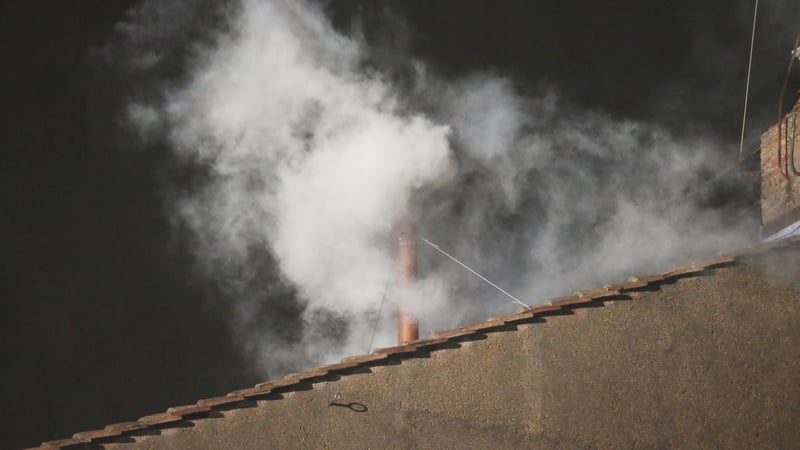 White smoke from the chimney of the Sistine Chapel indicates the cardinals have agreed on a new pope. Photo: Getty Images