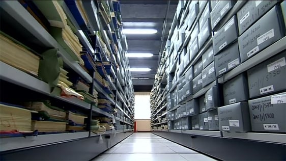 Documents stored in the National Archives of Ireland, 2010.