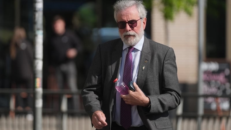 Gerry Adams arriving at the High Court this morning (Image: PA)