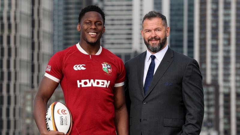 Lions captain Maro Itoje alongside head coach Andy Farrell