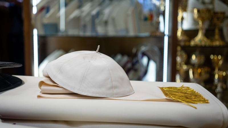 The Zucchetto cap and sash of the future pope