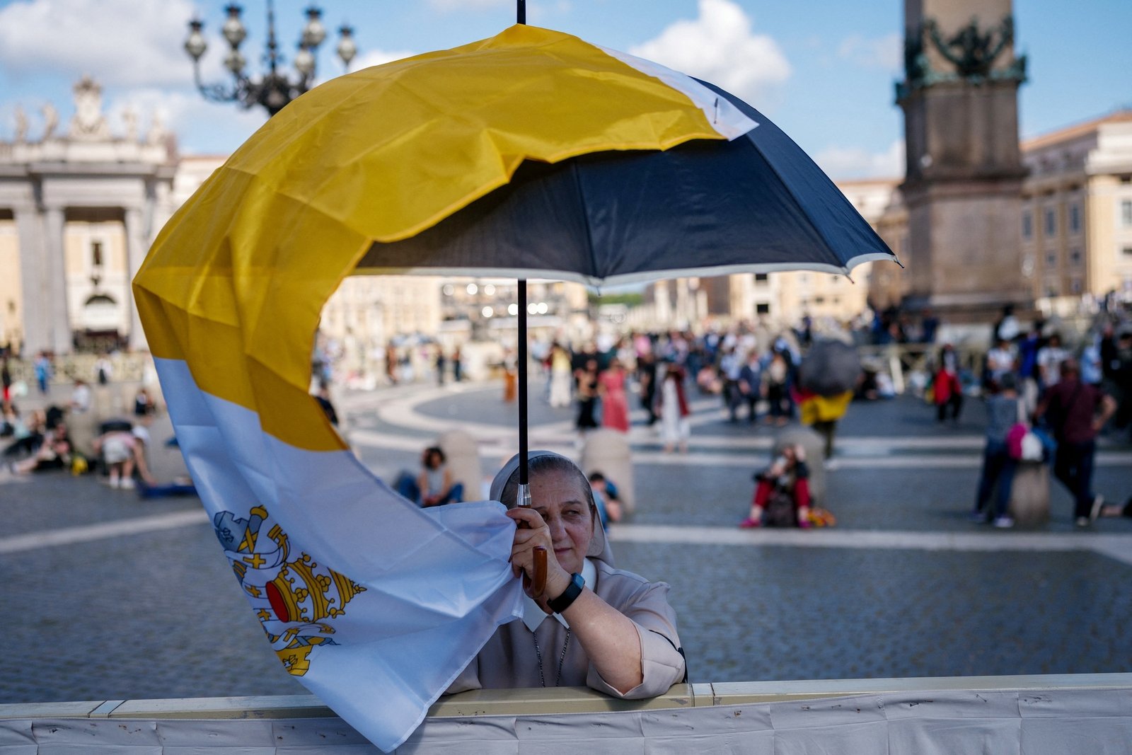 People waited in hope for a new pope