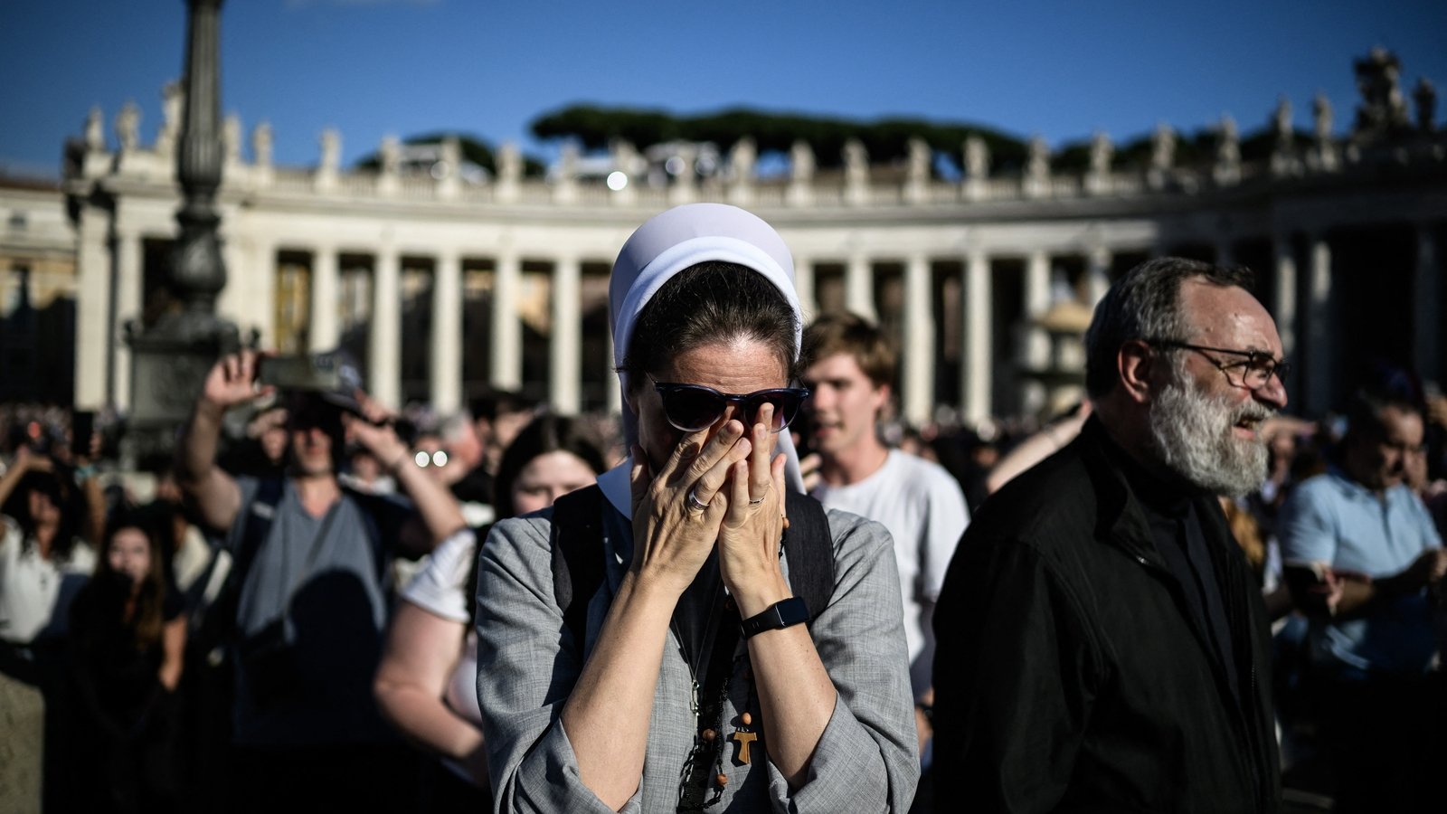 There was much emotion in the Vatican throughout the evening