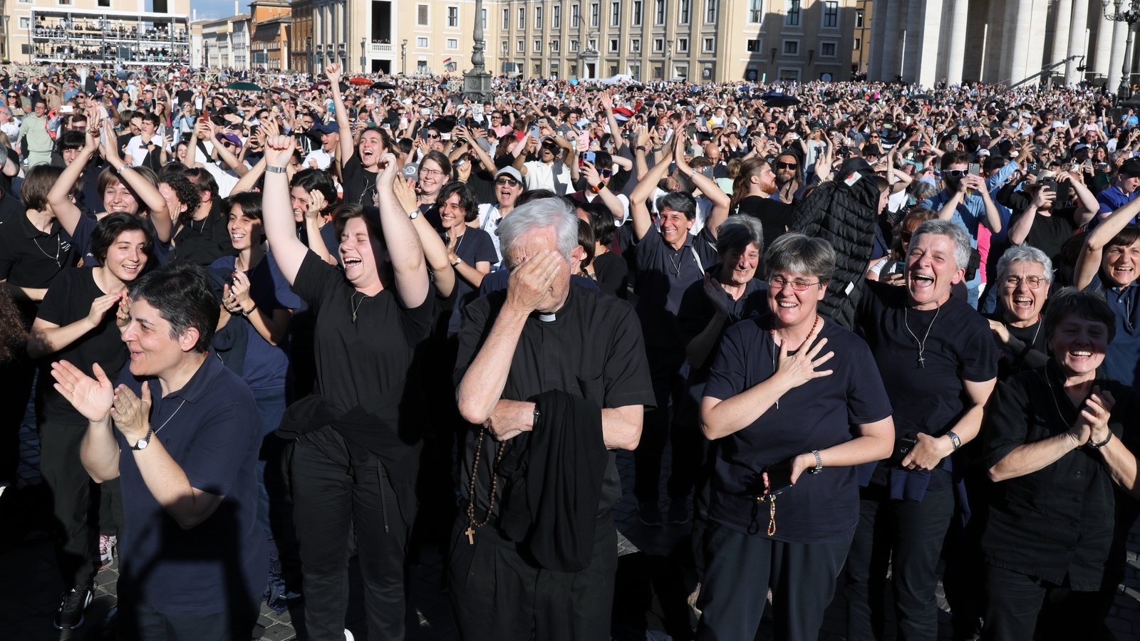 Witnesses to the historic event were overcome with emotion