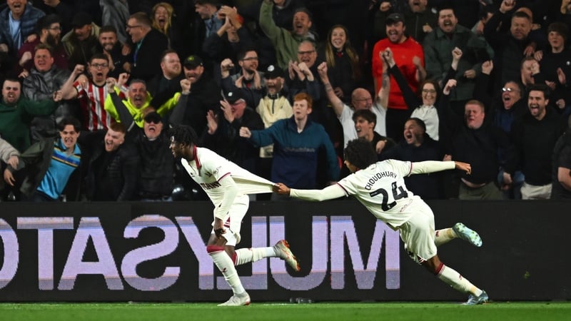 Andre Brooks scored Sheffield United's second goal against a ten-man Bristol City