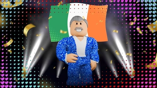 The bespoke avatar of Marty Whelan features on the My Eurovision Party 2025