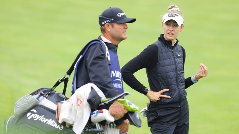 Nelly Korda in action during her second round