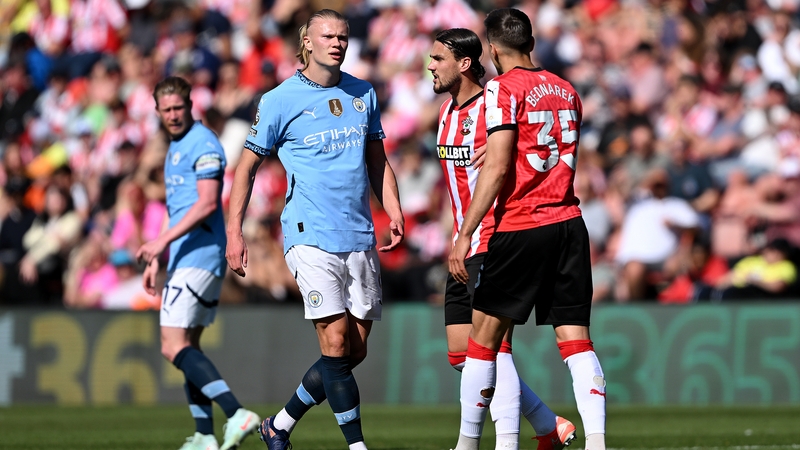 Erling Haaland returned to the City starting team but it was a frustrating afternoon for the striker at St Mary's