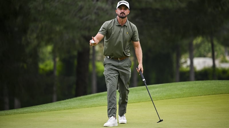 Brandon Robinson Thompson equalled the course record to surge into the lead in the Turkish Open