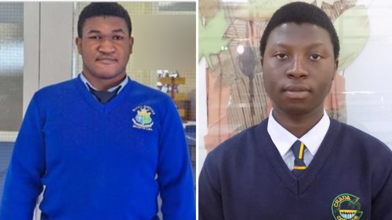 Emmanuel Familola and Matt Sibanda (right) died after getting into difficulty in Lough Swilly