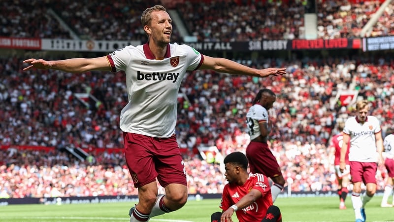 Tomas Soucek opened the scoring at OId Trafford