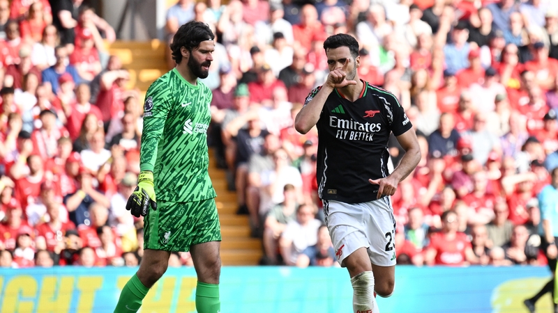 Mikel Merino, who was later dismissed, celebrates making it 2-2
