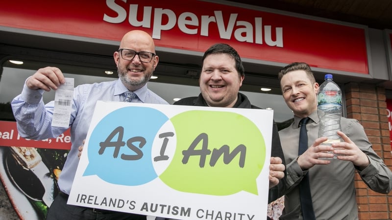 Robert Shields, Store Manager at SuperValu, Killester; Owen O'Connor, Customer Assistant at SuperValu, Killester and Bobby Palmer, HR Manager at SuperValu Killester