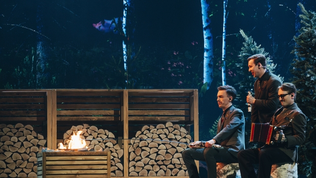 Fan favourites Sweden were represented by comedy trio KAJ with Bara Bada Bastu.