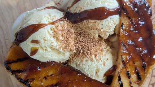 Jeeny's caramelised grilled pineapple & coconut ice cream: Today