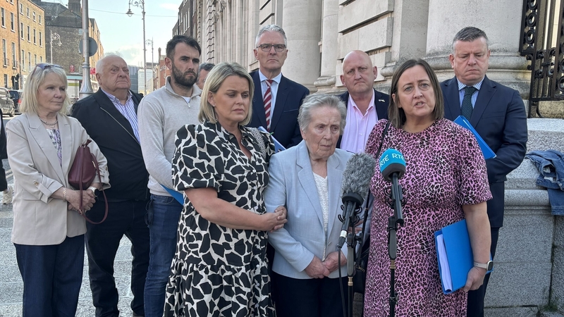 Speaking on her way into the meeting, Sean Brown's daughter Siobhan Loughran said she hoped the Tánaiste would support the family by applying pressure for a public inquiry
