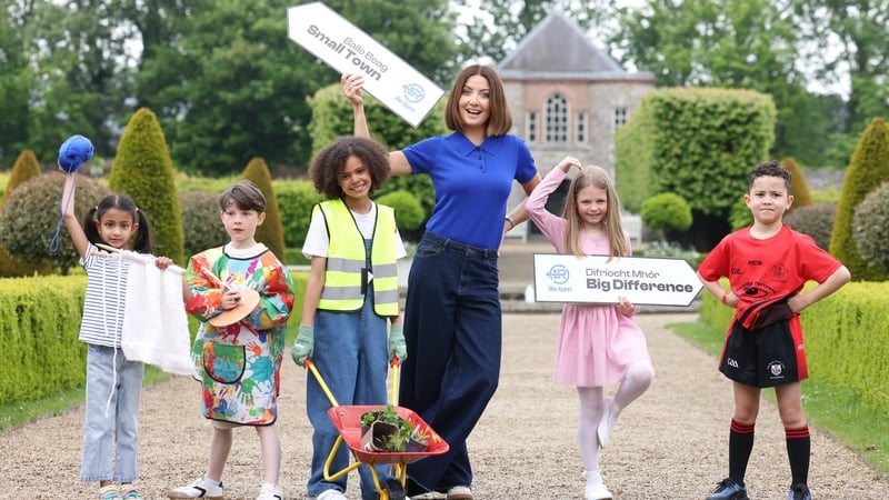 TV presenter and podcaster Jennifer Zamparelli at the launch of Re-turn's Small Town, Big Difference, with (l to r) Briana Bibin, Finn O'Donnell, Yasmine Schulz, Bella Kelly and Dylan O'Reilly