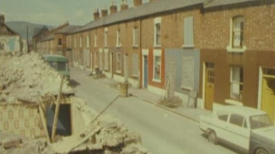 Sandy Row houses in Belfast, 1975