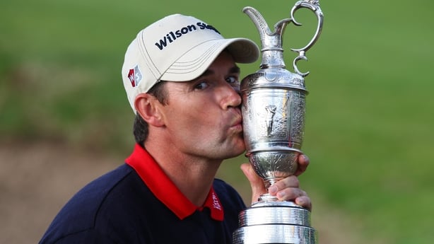 Padraig Harrington (IRE) celebrates winning the 2007 British Open of golf. (Photo by liewig christian/Corbis via Getty Images)