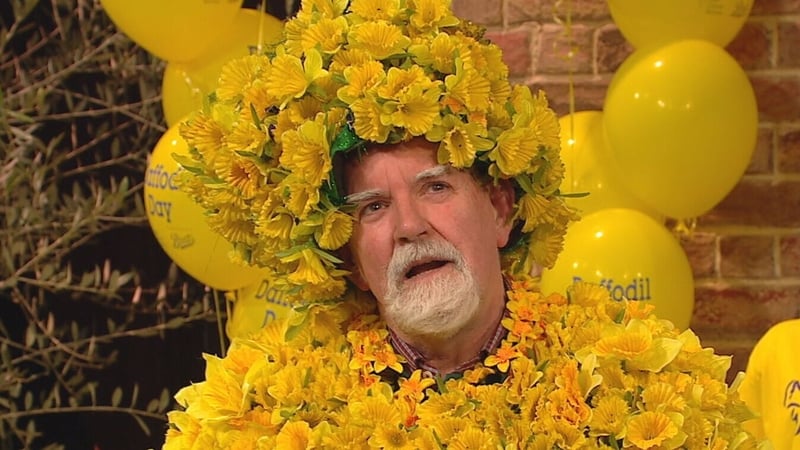 James Gilleran appeared on the Late Late Show dressed in daffodils in 2021