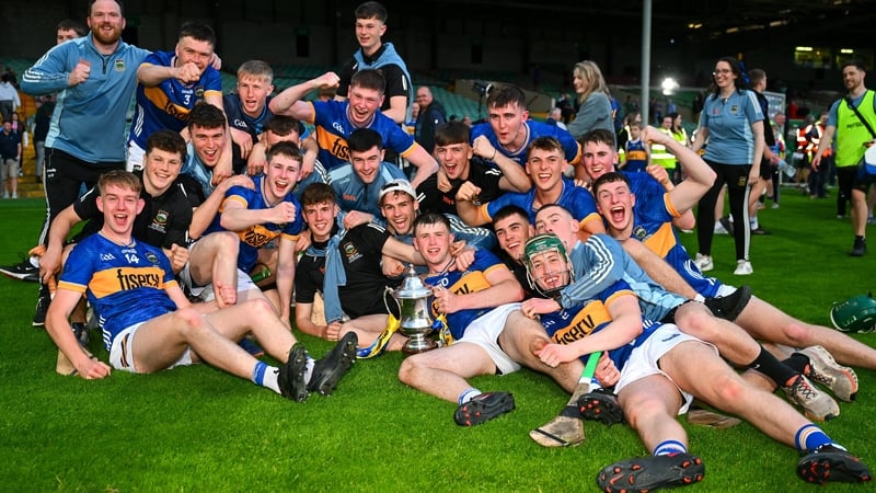 The Tipperary team celebrate with the cup