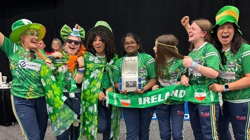 The team from Tullamore - dubbed 'The Steminists' by President Michael D Higgins -