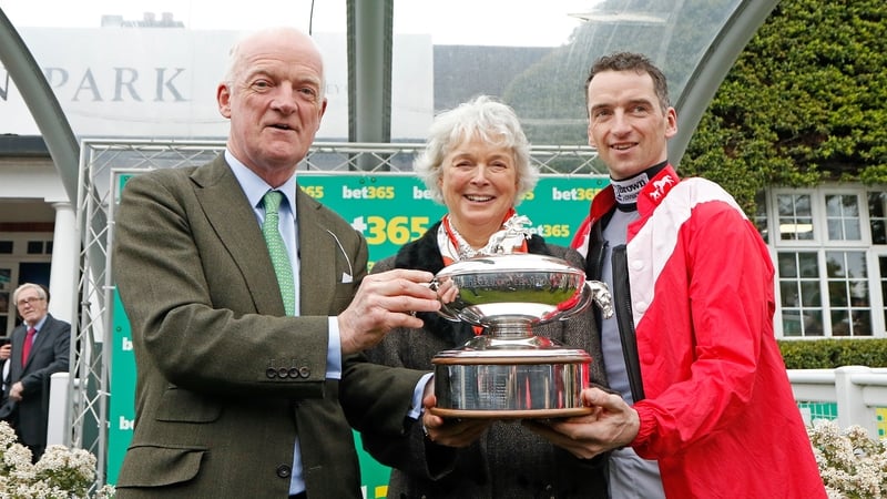 Patrick Mullins (r) said his parents Willie and Jackie met the British royal family at Royal Ascot