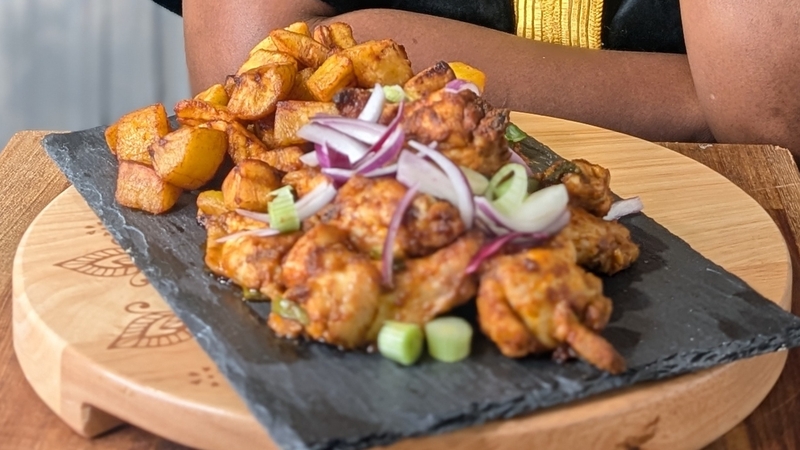 Funké Egberongbe's Suya spice chicken wings and deep-fried plantain: Today