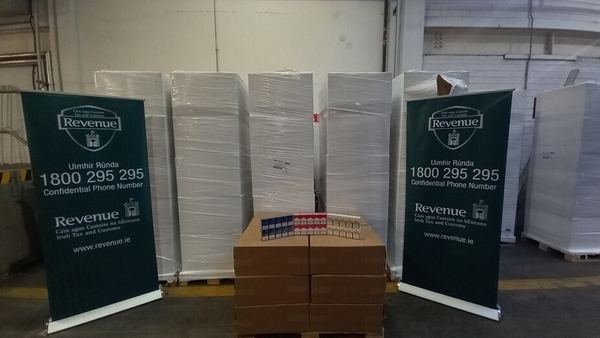 The cigarettes were discovered in a container that had arrived from the Netherlands (Pic: Revenue)