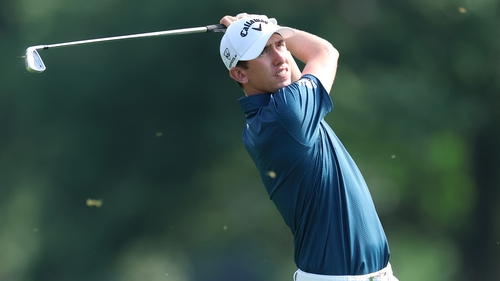 Tom McKibbin in action during the opening round of the PGA Championship