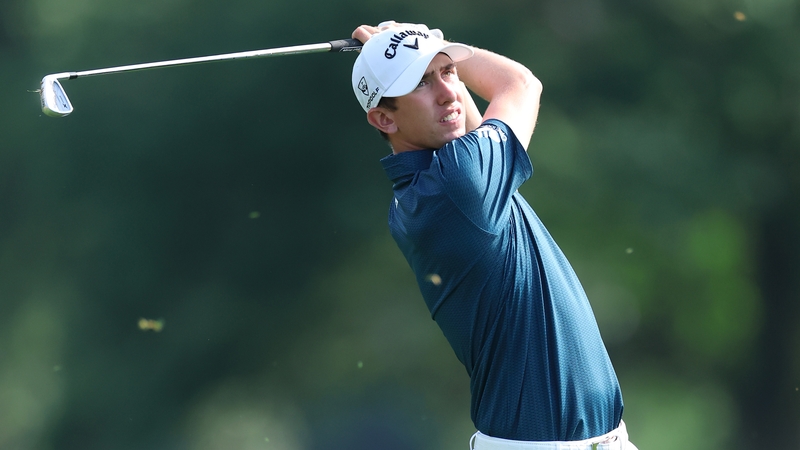Tom McKibbin in action during the opening round of the PGA Championship