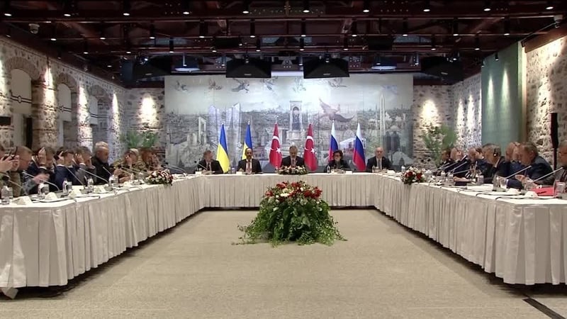 Turkish Foreign Minister Hakan Fidan chaired the Turkiye-Russia-Ukraine Trilateral Meeting at Dolmabahce Presidential Office in Istanbul