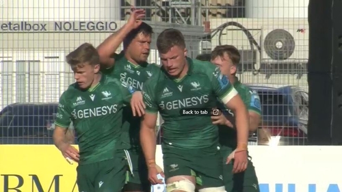 Connacht captain Cian Prendergast scored the first of their three tries