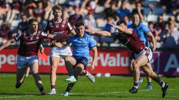 Dublin's Lorcan O'Dell gets a shot off under pressure