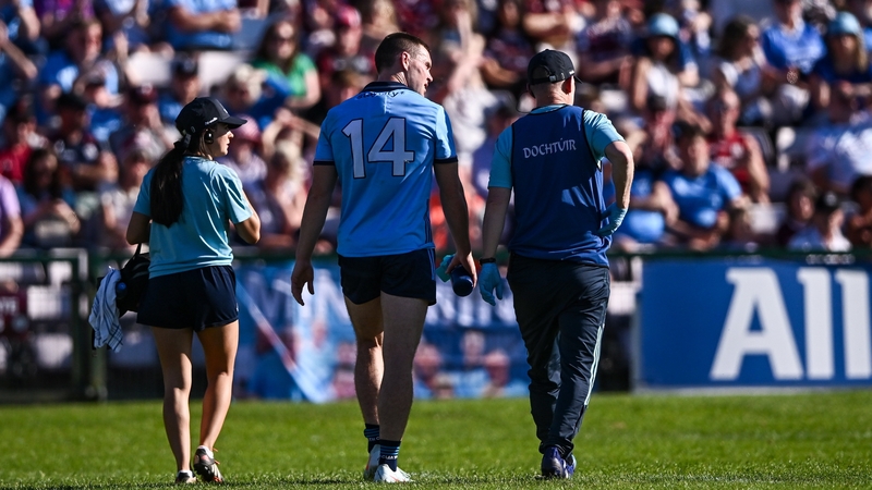 Con O'Callaghan left the field injured in the second half