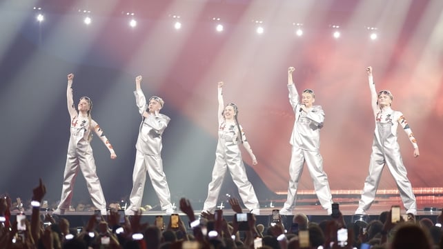 This is what Eurovision is all about - Jedward-alikes VÆB from Iceland left it all on the stage while performing their track RÓA.
