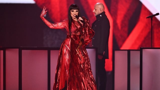 Last but not least - Albania's Shkodra Elektronike closed out the performances with the dramatic Zjerm.