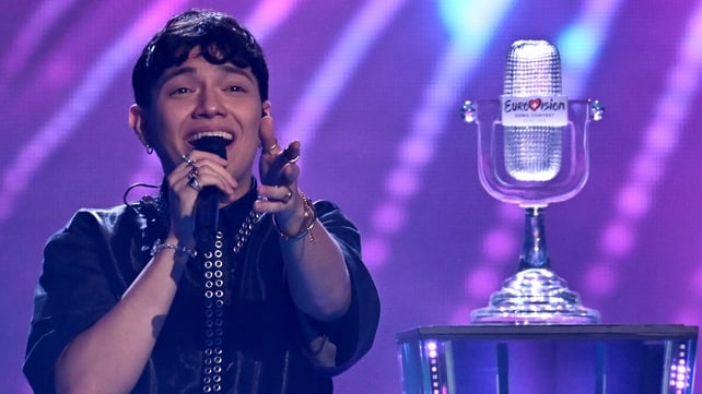After accepting the Eurovision award he performed his winning song Wasted Love a second time.