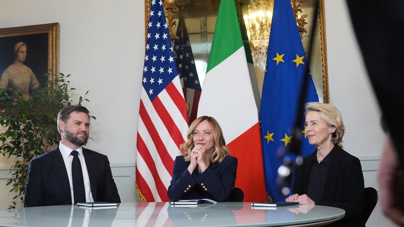 JD Vance and Ursula von der Leyen met in Giorgia Meloni's office in Rome