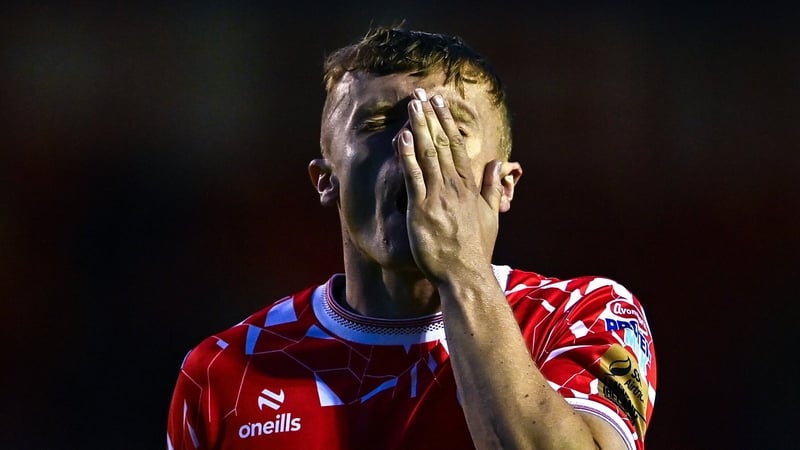 Shelbourne's JJ Lunney reacts after the game