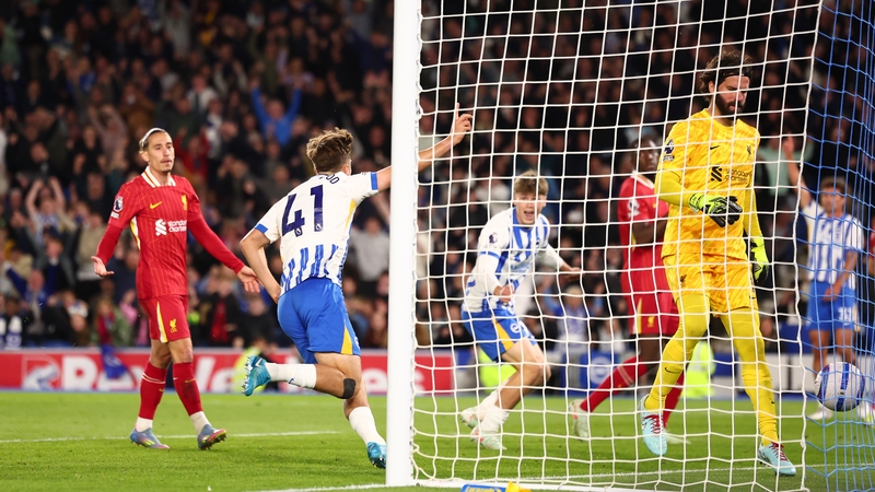 Brighton came from behind to beat Liverpool in a thriller
