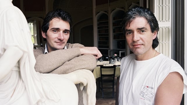 Lord Henry Mount Charles (left) and Jimmy Greeley, 1985. RTÉ Photographic Archive.